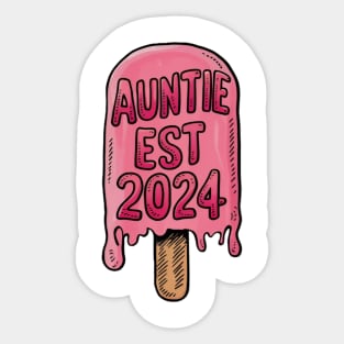 Promoted to Great Auntie Est 2024, Gift for Aunt Sticker